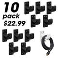 10 Pack - 3D Printed Garage Storage Hooks 50lbs Tested