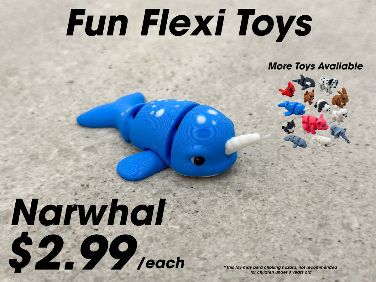 Fun Flexi Toys - Pocket-Sized Articulated Animals for Kids and Adults