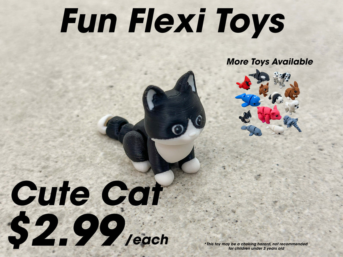 Fun Flexi Toys - Pocket-Sized Articulated Animals for Kids and Adults